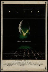 6w022 ALIEN 1sh '79 Ridley Scott sci-fi classic, cool hatching egg image!
