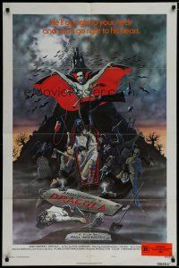 6w040 ANDY WARHOL'S DRACULA style B 1sh '74 cool art of vampire Udo Kier as Dracula by Ken Barr!