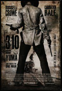 6x045 3:10 TO YUMA advance 1sh '07 cowboys Russell Crowe & Christian Bale, cool design!