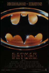 6x105 BATMAN style D 1sh '89 Michael Keaton, Jack Nicholson, directed by Tim Burton!
