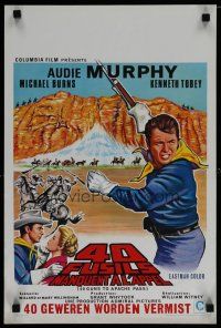 6y395 40 GUNS TO APACHE PASS Belgian '67 Audie Murphy has to get the guns through... or else!