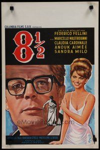 6y397 8 1/2 Belgian '63 Federico Fellini classic, Marcello Mastroianni & sexy Claudia Cardinale!