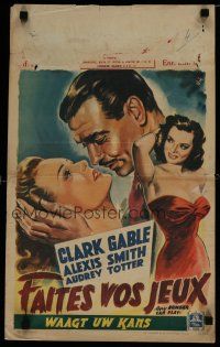 6y403 ANY NUMBER CAN PLAY Belgian '49 gambler Clark Gable loves Alexis Smith AND Audrey Totter!