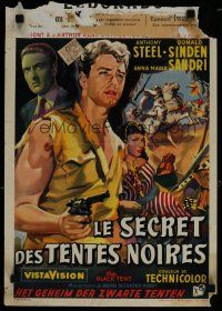 6y411 BLACK TENT Belgian '57 soldier Anthony Steele marries the Sheik's daughter, cool art!