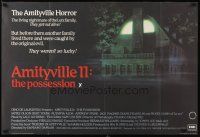 6y298 AMITYVILLE II British quad '82 The Possession, haunted house, directed by Damiano Damiani!