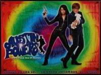 6y301 AUSTIN POWERS: INT'L MAN OF MYSTERY DS British quad '97 Mike Myers, Elizabeth Hurley!