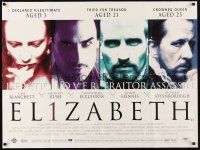 6y315 ELIZABETH DS British quad '98 Cate Blanchett, Geoffrey Rush, Joseph Fiennes!