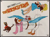 6y372 RESCUERS British quad '77 Disney mouse adventure cartoon from the depths of Devil's Bayou!