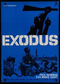 6y772 EXODUS Danish R80s Otto Preminger, great artwork of arms reaching for rifle by Saul Bass!