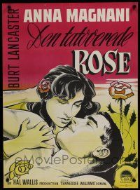 6y823 ROSE TATTOO Danish '55 Burt Lancaster, Anna Magnani, written by Tennessee Williams!