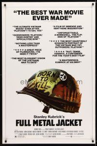 6y288 FULL METAL JACKET English 1sh '87 Stanley Kubrick Vietnam War movie, Castle art!