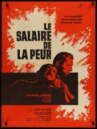 6y238 WAGES OF FEAR French 23x32 R60s Yves Montand, Henri-Georges Clouzot's suspense classic!