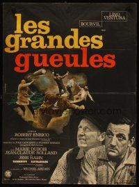 6y240 WISE GUYS French 23x32 '69 Les grandes gueules, art of Lino Ventura, Bourvil, French comedy!