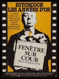 6y268 REAR WINDOW French 15x21 R83 cool image of director Alfred Hitchcock!