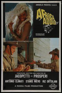 6y606 ADIOS AFRICA yellow title at top English Italian 1sh '66 Jacopetti & Prosperi's Africa Addio!