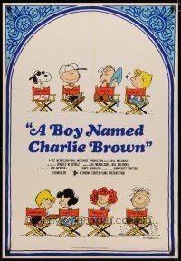 6y608 BOY NAMED CHARLIE BROWN heavy stock English Italian 1sh '70 art of Peanuts gang by Schulz!
