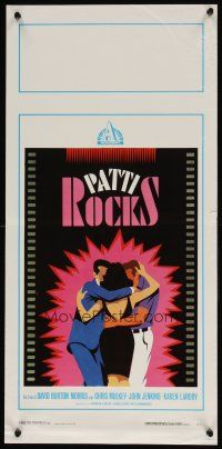 6y704 PATTI ROCKS Italian locandina '89 Mulkey, Jenkins, Karen Landry, cool love triangle art!