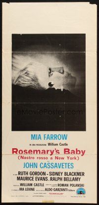 6y713 ROSEMARY'S BABY Italian locandina '68 Polanski, Farrow, creepy baby carriage horror image!