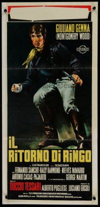 6y708 RETURN OF RINGO Italian locandina '65 Tessari's Il ritorno di Ringo, art of Giuliano Gemma!