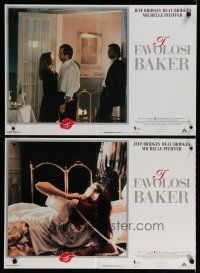 6y620 FABULOUS BAKER BOYS set of 6 Italian photobustas '90 Jeff & Beau Bridges, Michelle Pfeiffer!