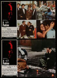 6y639 GODFATHER set of 2 Italian photobustas '72 Coppola directed, Marlon Brando, Al Pacino!