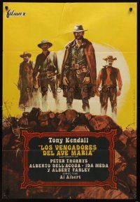 6y049 FIGHTERS FROM AVE MARIA Spanish '72 cool spaghetti western art!