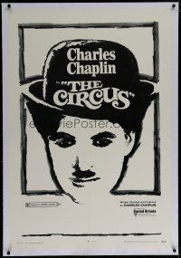 6z068 CIRCUS linen 1sh R70 great artwork of Charlie Chaplin, slapstick classic!