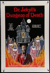 6z123 DR. JEKYLL'S DUNGEON OF DEATH linen 1sh '82 sexy art, blood & violence will haunt you forever!