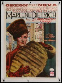 7a385 SCARLET EMPRESS linen pre-War Belgian '36 Josef von Sternberg, Marlene Dietrich, different!