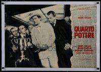 7a287 CITIZEN KANE linen Italian photobusta R66 Joseph Cotten & Sloane w/Orson Welles & loving cup!