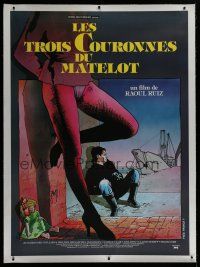 7b199 THREE CROWNS OF THE SAILOR linen French 1p '83 Les Trois couronnes du matelot, sexy Prince art