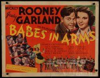 7b030 BABES IN ARMS 1/2sh '39 Busby Berkeley, Mickey Rooney in blackface & Judy Garland!