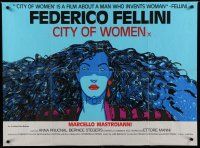 7c108 CITY OF WOMEN British quad '81 Federico Fellini's La Citta delle donne, art by Andrea Pazienza