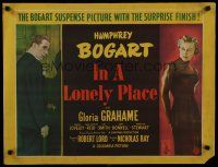 7c018 IN A LONELY PLACE English 1/2sh '50 Nicholas Ray, Humphrey Bogart, Gloria Grahame, different