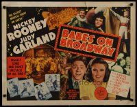 7c011 BABES ON BROADWAY 1/2sh '41 Busby Berkeley, great montage of Mickey Rooney & Judy Garland!