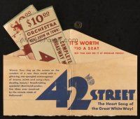 7c259 42nd STREET die-cut herald '33 envelope design with $10 tickets & images of all stars!