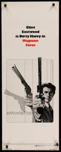 7c036 MAGNUM FORCE insert '73 action image of Clint Eastwood as Dirty Harry pointing his huge gun!