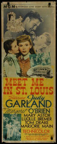 7c039 MEET ME IN ST. LOUIS insert '44 Judy Garland, Margaret O'Brien, classic musical!
