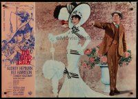 7c176 MY FAIR LADY Italian lrg pbusta '65 Audrey Hepburn in famous dress with Rex Harrison!