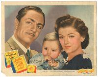7c430 ANOTHER THIN MAN LC '39 best portrait of William Powell & Myrna Loy holding Nick Jr.!