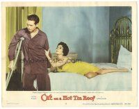 7c434 CAT ON A HOT TIN ROOF LC #5 '58 Paul Newman remains cold to sexiest wife Elizabeth Taylor!