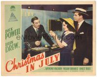 7c435 CHRISTMAS IN JULY LC '40 classic Preston Sturges screwball comedy with Dick Powell & Drew!
