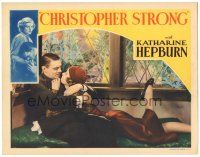 7c436 CHRISTOPHER STRONG LC '33 Colin Clive romancing pretty Katharine Hepburn in bay window!
