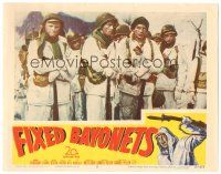 7c439 FIXED BAYONETS LC #5 '51 Samuel Fuller, uncredited James Dean in his 1st movie shown on card!