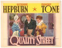 7c452 QUALITY STREET LC '37 Franchot Tone between pretty Katharine Hepburn & Fay Bainter!