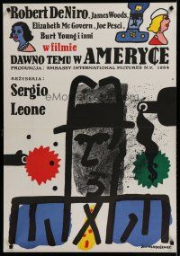 7c174 ONCE UPON A TIME IN AMERICA Polish 27x38 '86 Robert De Niro, Sergio Leone, Mlodozeniec art!
