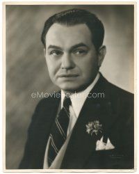 7c319 EDWARD G. ROBINSON deluxe 11x14 still '30s wonderful portrait in suit & tie by Elmer Fryer!