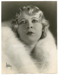 7c322 MAE WEST deluxe stage play 10x13.25 still '28 portrait in fur by Mitchell from Diamond Lil!