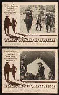 7c283 WILD BUNCH 8 Aust LCs '69 William Holden, Ernest Borgnine, Sam Peckinpah cowboy classic!