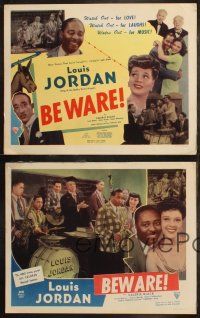 7c412 BEWARE complete set of 4 LCs '46 Louis Jordan & His Tympany Five, all-black musical feature!